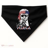 Merica Trump Happy American Flag USA-Made Doggie Bandana thumb 0