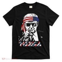 Merica Trump Happy American Flag T-Shirt thumb 0