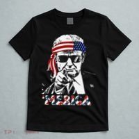 Merica Trump Happy American Flag T-Shirt thumb 5