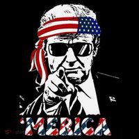 Merica Trump Happy American Flag Women's Hoodie thumb 2