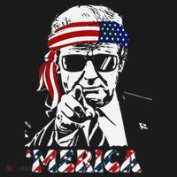 Merica Trump Happy American Flag Mousepad thumb 1