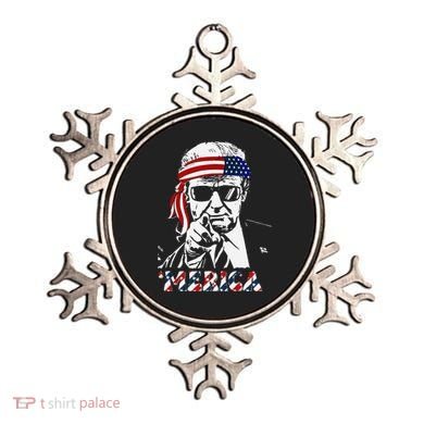Merica Trump Happy American Flag Ornament