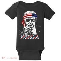 Merica Trump Happy American Flag Baby Bodysuit thumb 0