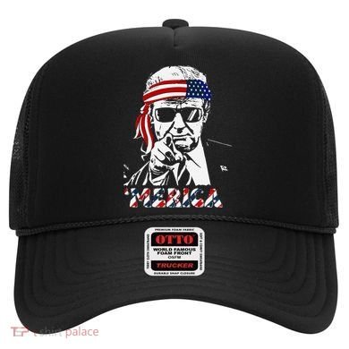 Merica Trump Happy American Flag Hat