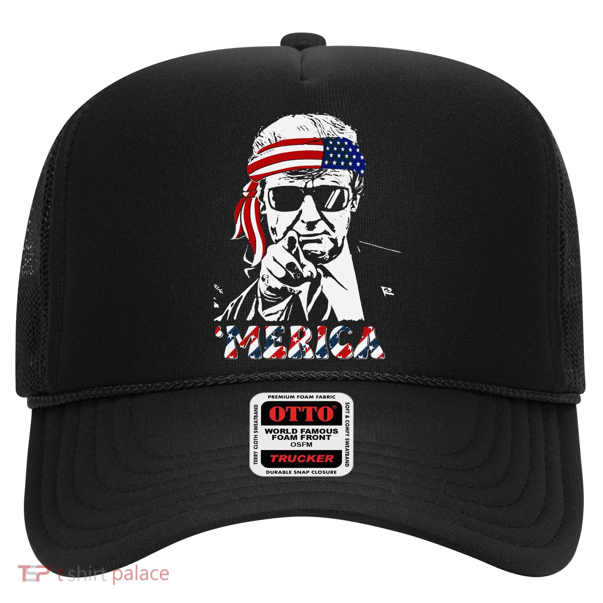 Merica Trump Happy American Flag Hat