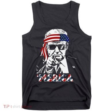 Merica Trump Happy American Flag Tank Top