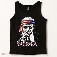 Merica Trump Happy American Flag Tank Top thumb 2