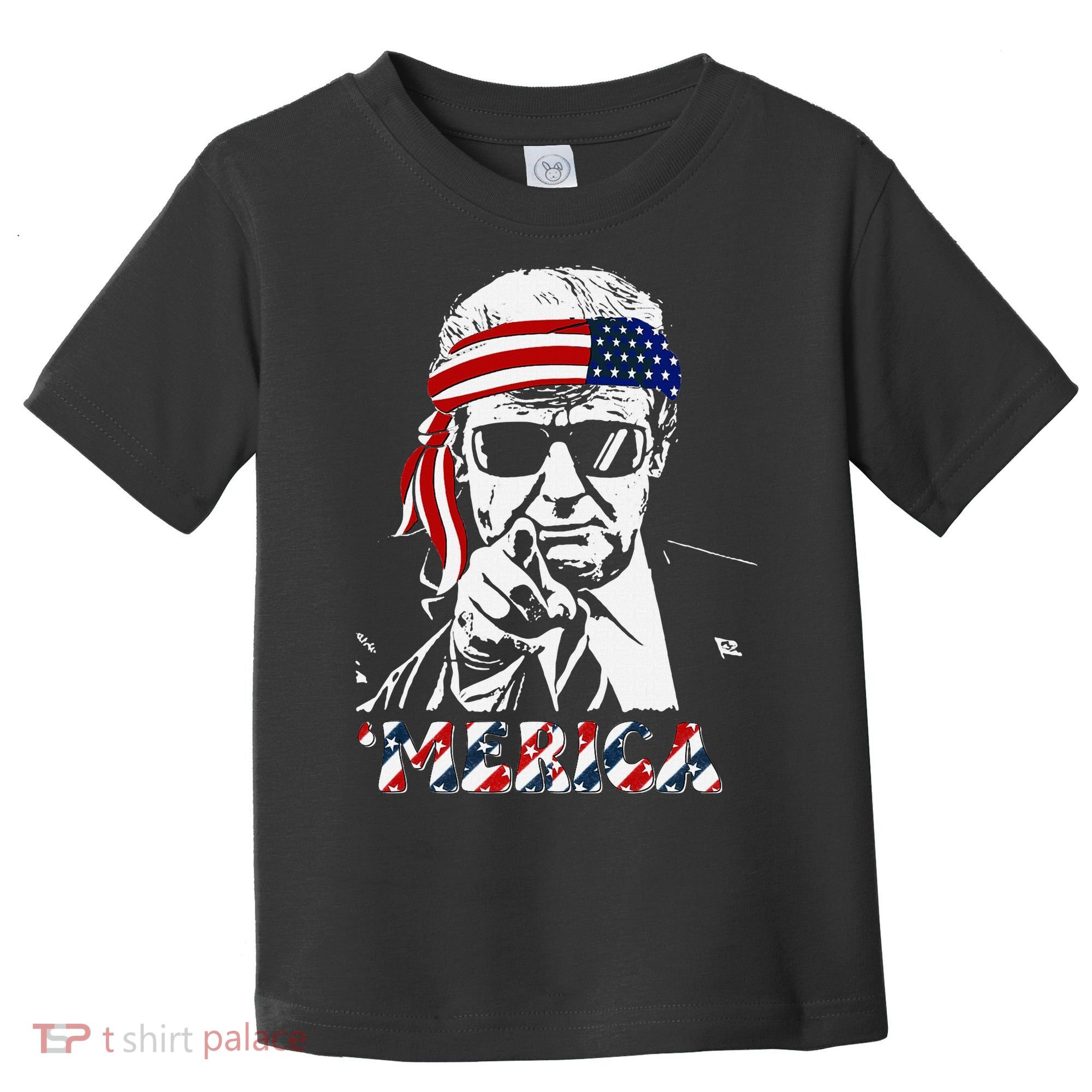 Merica Trump Happy American Flag Toddler T-Shirt