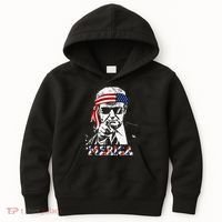 Merica Trump Happy American Flag Kids Hoodie thumb 0