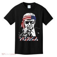 Merica Trump Happy American Flag Kids T-Shirt thumb 0