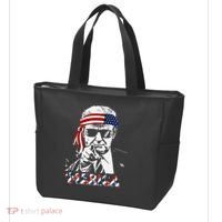 Merica Trump Happy American Flag Tote Bag thumb 3
