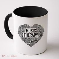 Music Therapy Heart Gift Therapist Appreciation Graduation Gift Coffee Mug thumb 0