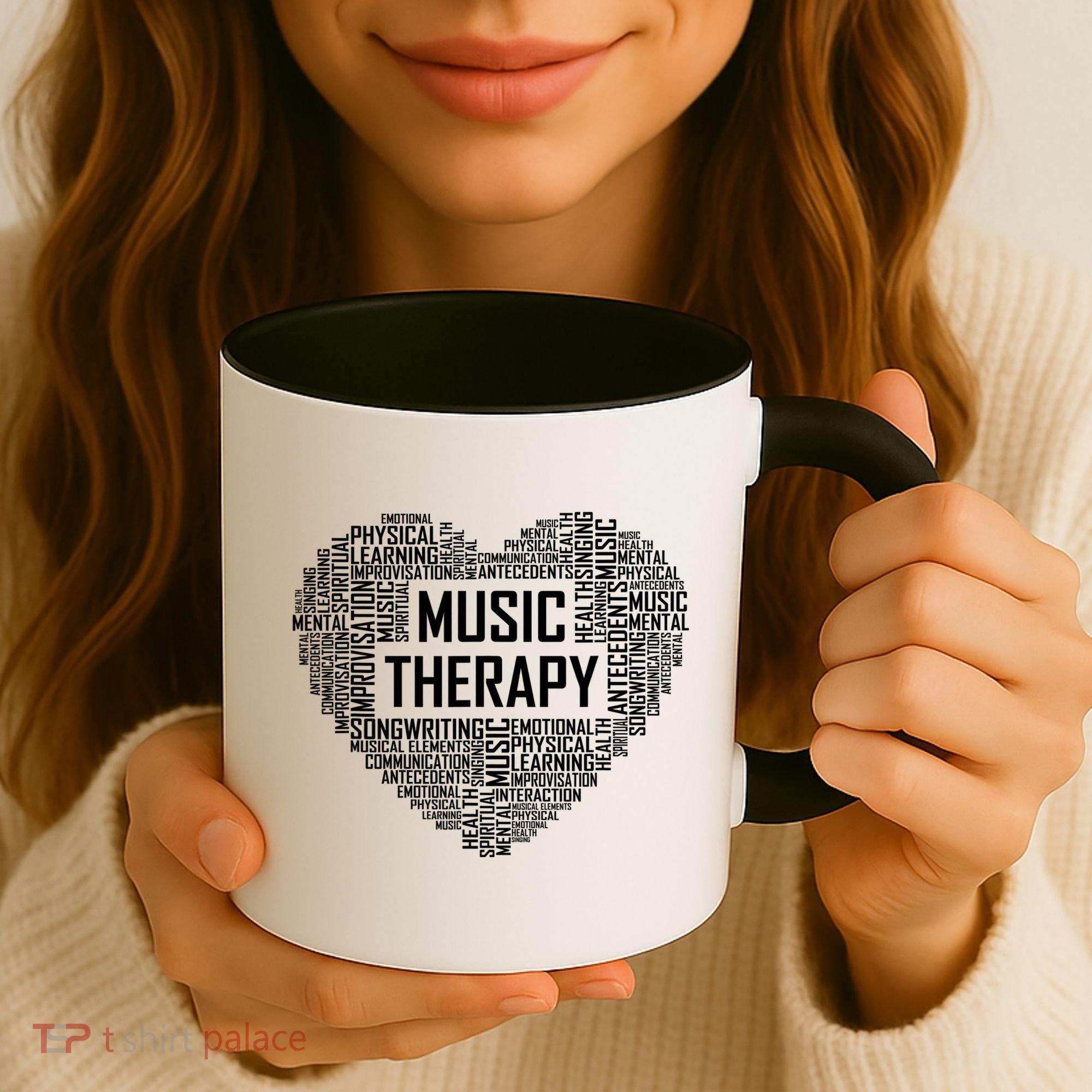 Music Therapy Heart Gift Therapist Appreciation Graduation Gift Coffee Mug