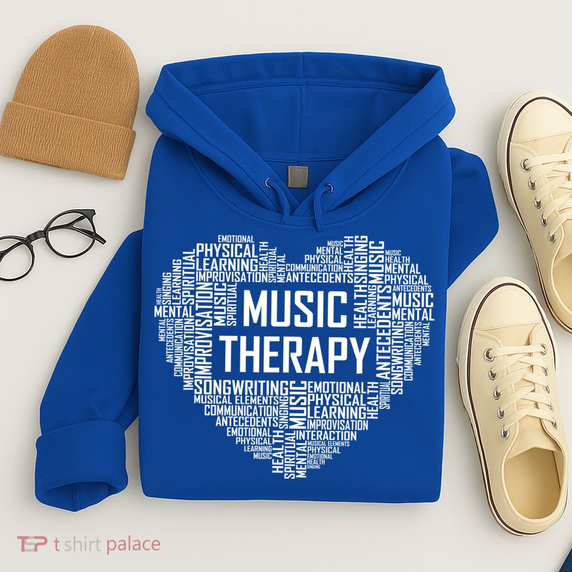 Music Therapy Heart Gift Therapist Appreciation Graduation Gift Hoodie