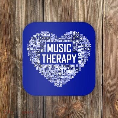 Music Therapy Heart Gift Therapist Appreciation Graduation Gift Coaster