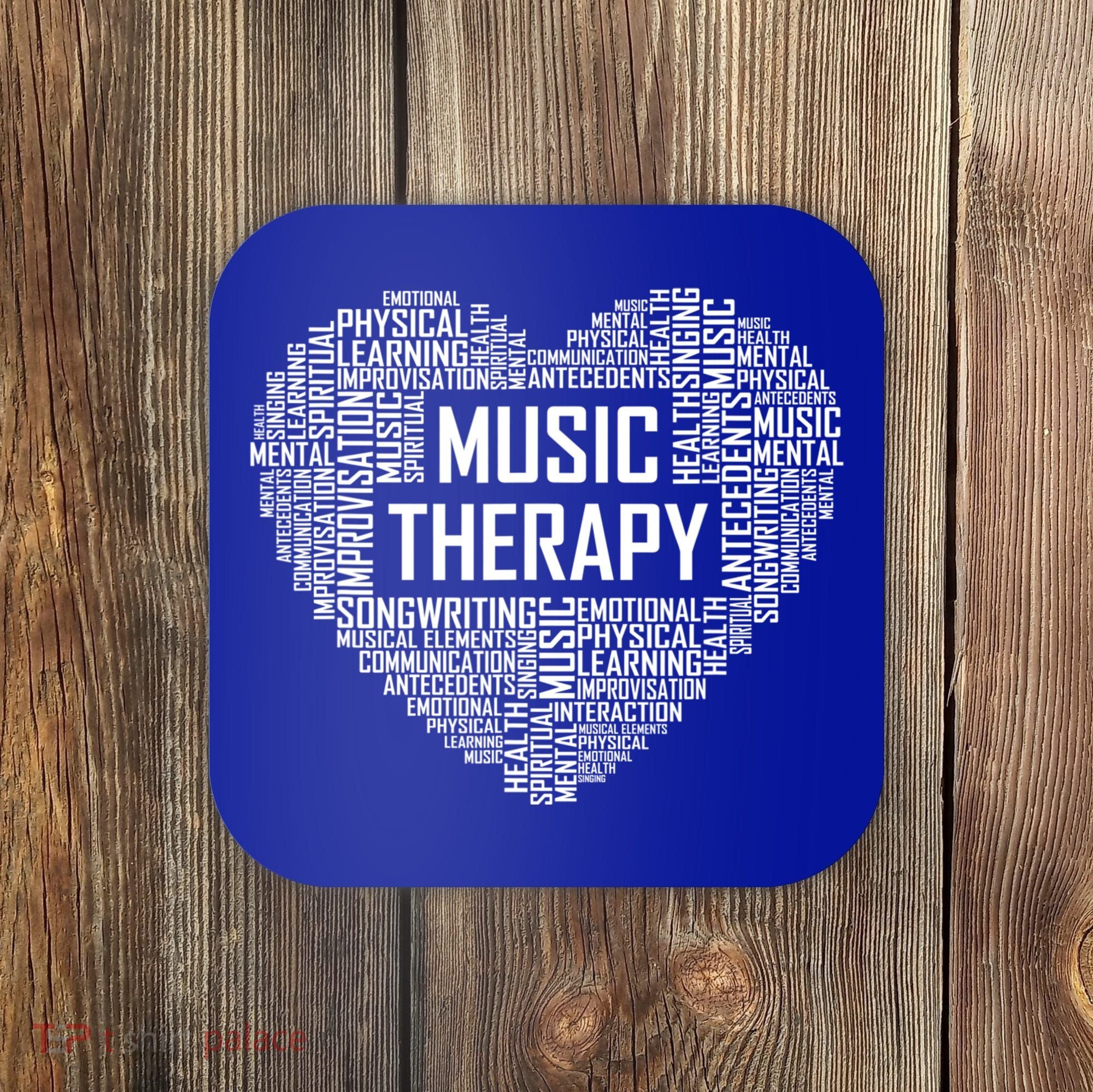 Music Therapy Heart Gift Therapist Appreciation Graduation Gift Coaster