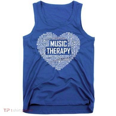 Music Therapy Heart Gift Therapist Appreciation Graduation Gift Tank Top