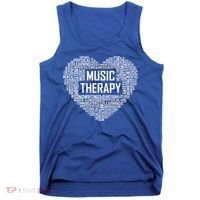 Music Therapy Heart Gift Therapist Appreciation Graduation Gift Tank Top thumb 0