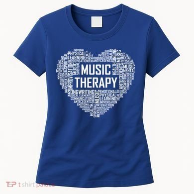Music Therapy Heart Gift Therapist Appreciation Graduation Gift Women's T-Shirt