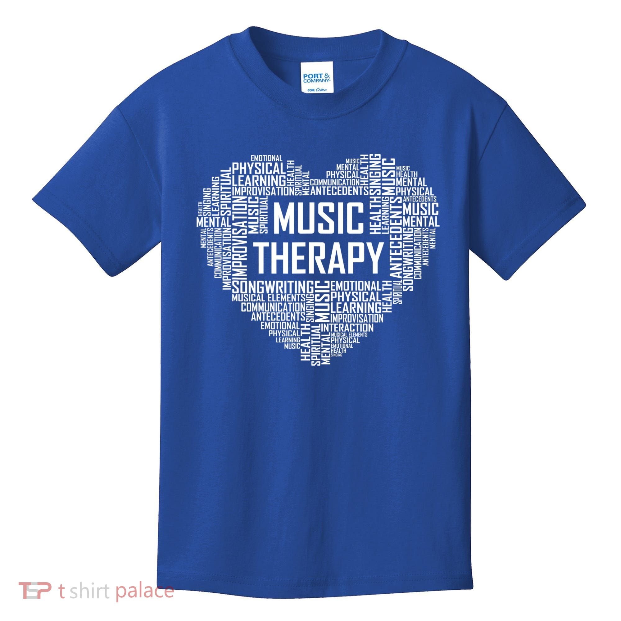Music Therapy Heart Gift Therapist Appreciation Graduation Gift Kids T-Shirt