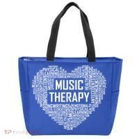 Music Therapy Heart Gift Therapist Appreciation Graduation Gift Tote Bag thumb 0