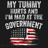 My Tummy Hurts And I'm MAD At The Government Meme Women's Hoodie thumb 2
