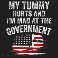 My Tummy Hurts And I'm MAD At The Government Meme Golf Towel thumb 3