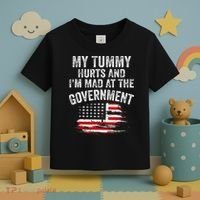 My Tummy Hurts And I'm MAD At The Government Meme Toddler T-Shirt thumb 3