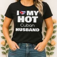Married To Hot Cuba Man I Love My Hot Cuban Husband Women's T-Shirt thumb 2