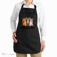 My Therapist Has Whiskers Funny Cat Lovers Apron thumb 2