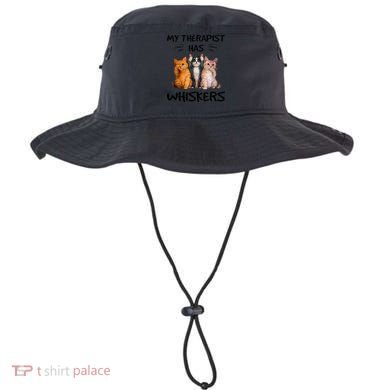 My Therapist Has Whiskers Funny Cat Lovers Bucket Hat