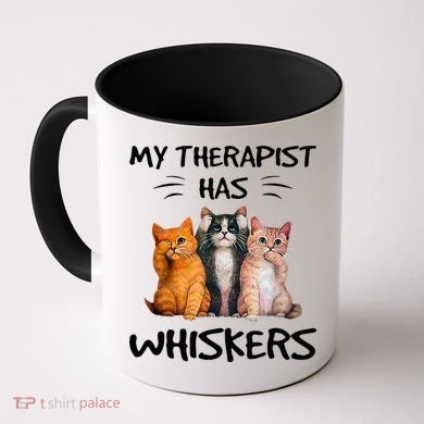 My Therapist Has Whiskers Funny Cat Lovers Coffee Mug