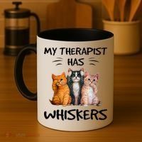 My Therapist Has Whiskers Funny Cat Lovers Coffee Mug thumb 4