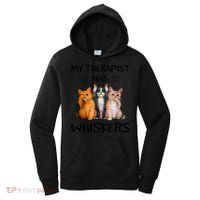 My Therapist Has Whiskers Funny Cat Lovers Women's Hoodie thumb 0