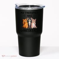 My Therapist Has Whiskers Funny Cat Lovers Tumbler thumb 0