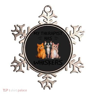 My Therapist Has Whiskers Funny Cat Lovers Ornament