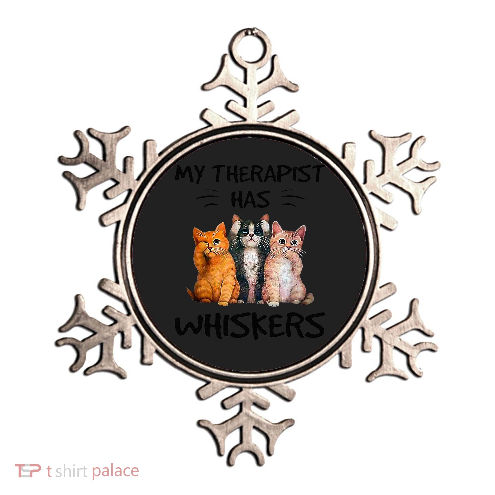 My Therapist Has Whiskers Funny Cat Lovers Ornament