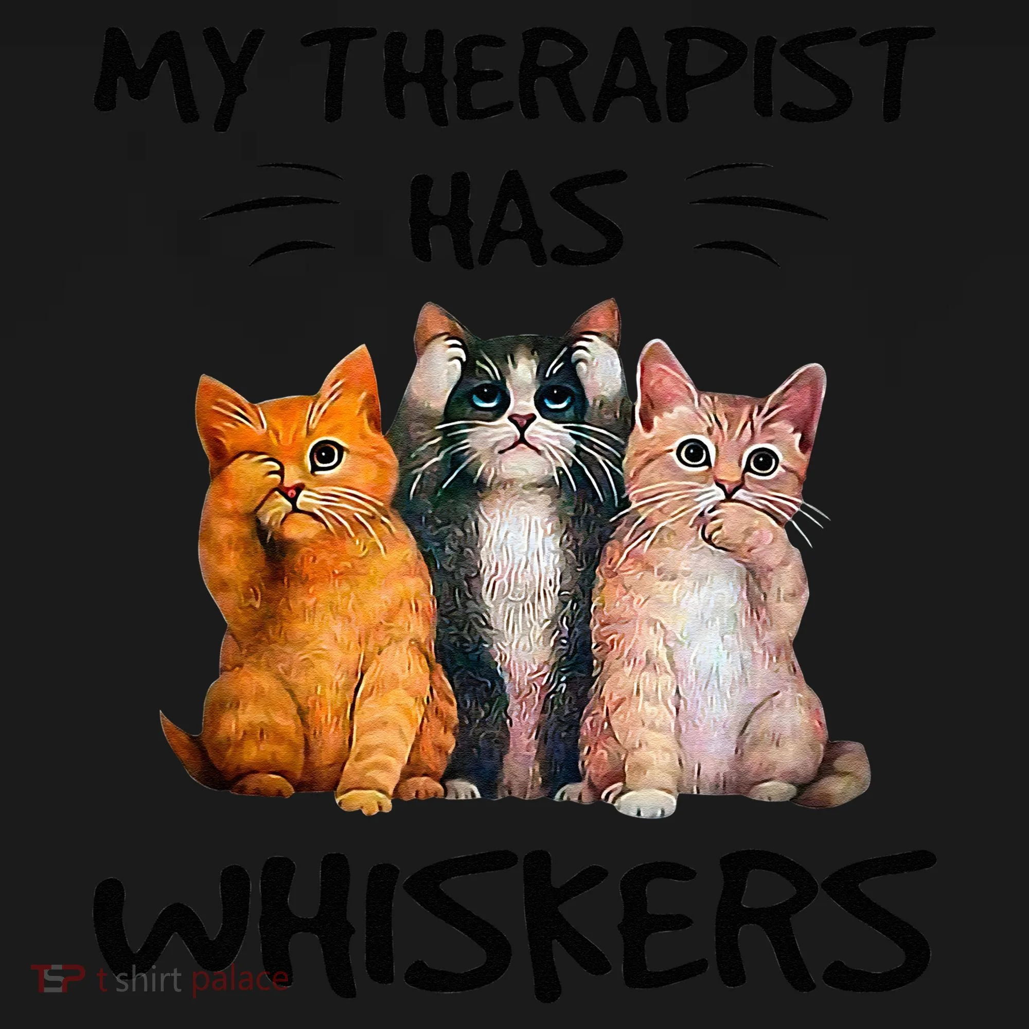 My Therapist Has Whiskers Funny Cat Lovers Toddler T-Shirt
