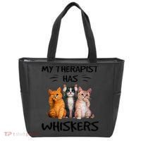 My Therapist Has Whiskers Funny Cat Lovers Tote Bag thumb 0