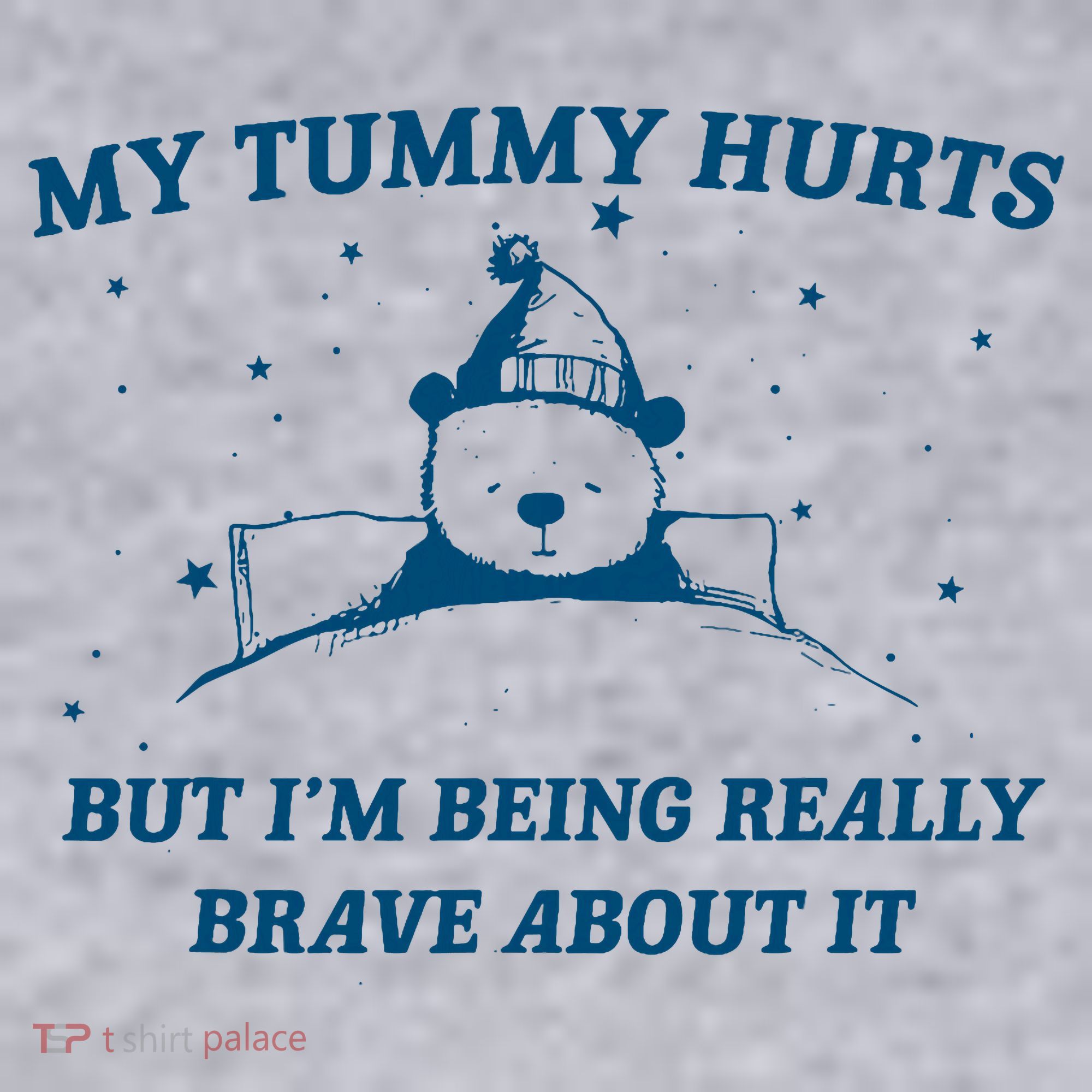 My Tummy Hurts Funny Bear Retro Cartoon Meme Old Cartoon Women's Sweatshirt