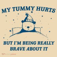 My Tummy Hurts Funny Bear Retro Cartoon Meme Old Cartoon Tote Bag thumb 4