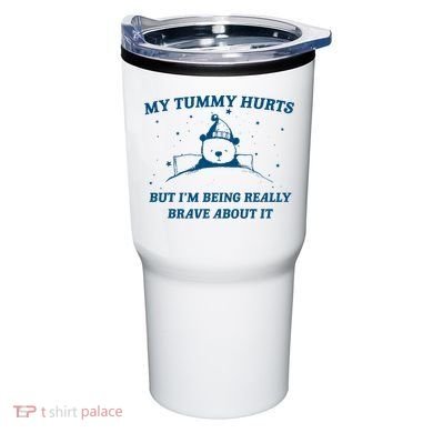 My Tummy Hurts Funny Bear Retro Cartoon Meme Old Cartoon Tumbler