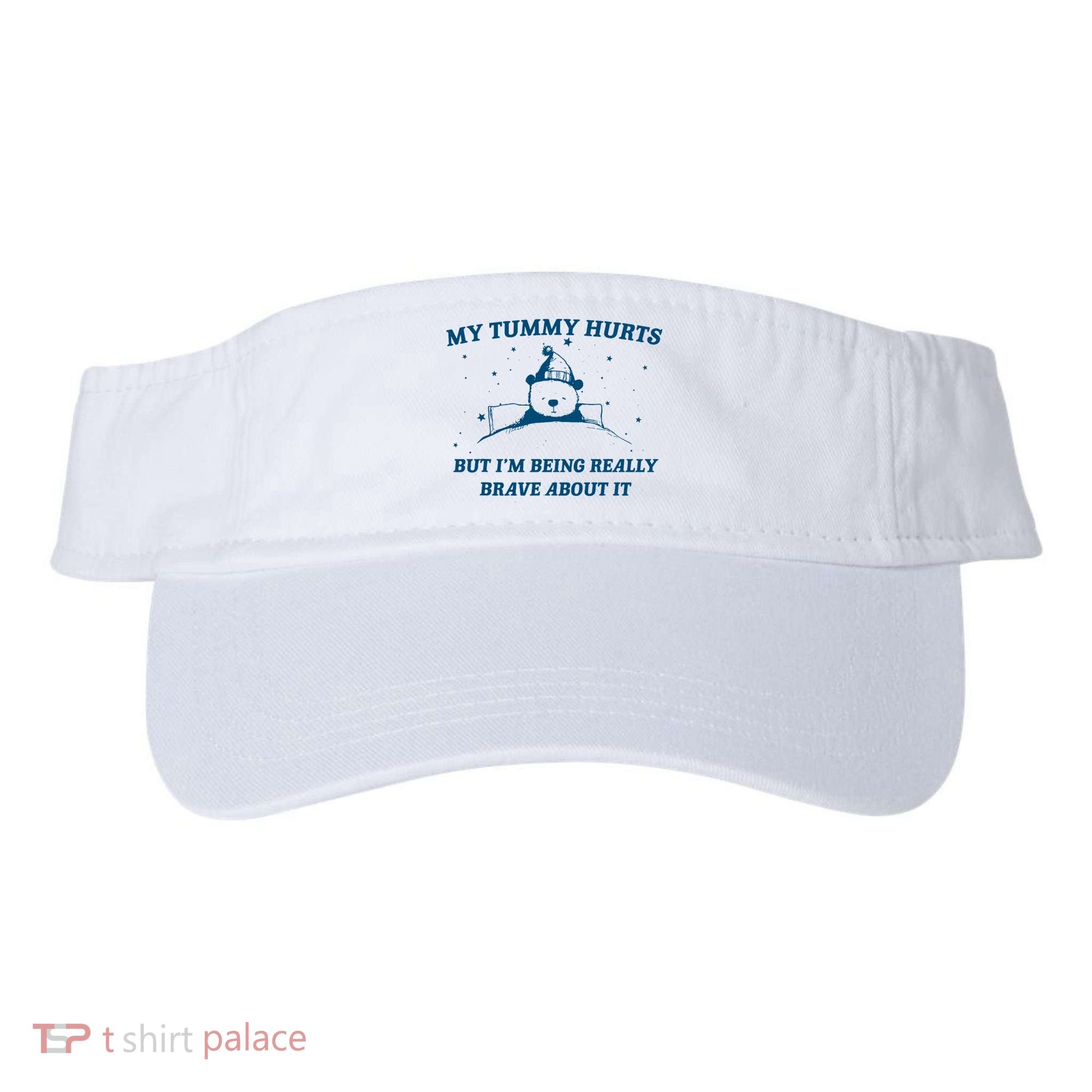 My Tummy Hurts Funny Bear Retro Cartoon Meme Old Cartoon Visor