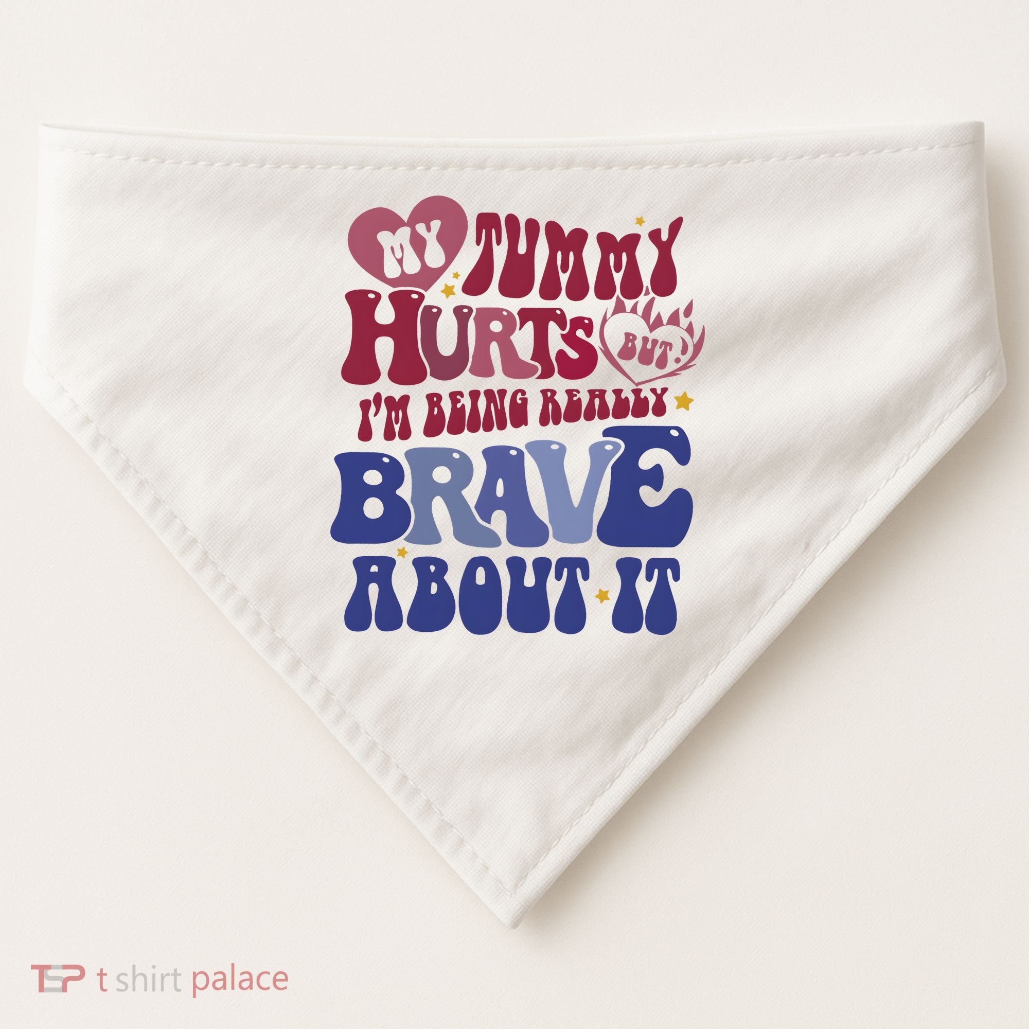 My Tummy Hurts Tummy Ache Survivor USA-Made Doggie Bandana