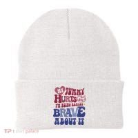 My Tummy Hurts Tummy Ache Survivor Beanie thumb 0