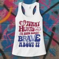 My Tummy Hurts Tummy Ache Survivor Women's Tank Top thumb 3