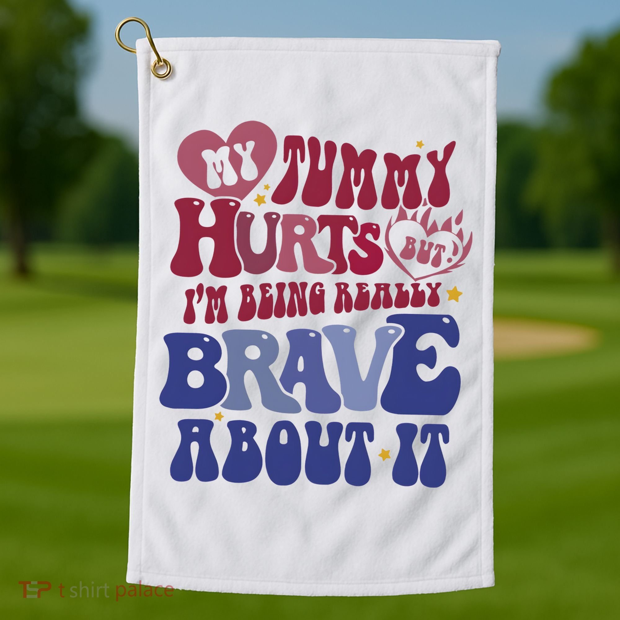 My Tummy Hurts Tummy Ache Survivor Golf Towel