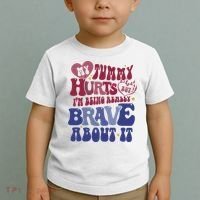 My Tummy Hurts Tummy Ache Survivor Toddler T-Shirt thumb 2