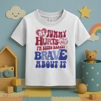 My Tummy Hurts Tummy Ache Survivor Toddler T-Shirt thumb 3