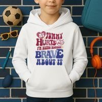 My Tummy Hurts Tummy Ache Survivor Kids Hoodie thumb 2